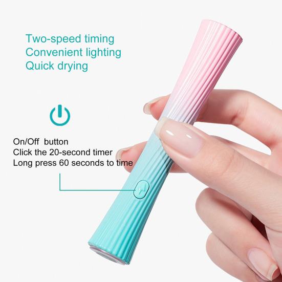 Transparent Cover Quickly Drying USB Rechargeable Mini UV Nail Light for Beginners Professionals DIY
