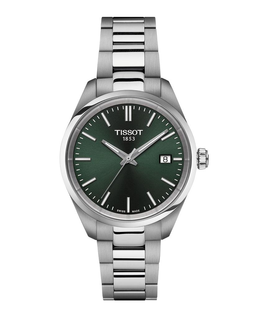 Tissot PR 100 Women's Watch with Bracelet and Green Dial (Official Import) T1502101109100