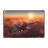 Aircraft Sunset Metal Plaque Vintage Club Designing Create Poster Tin Sign Poster