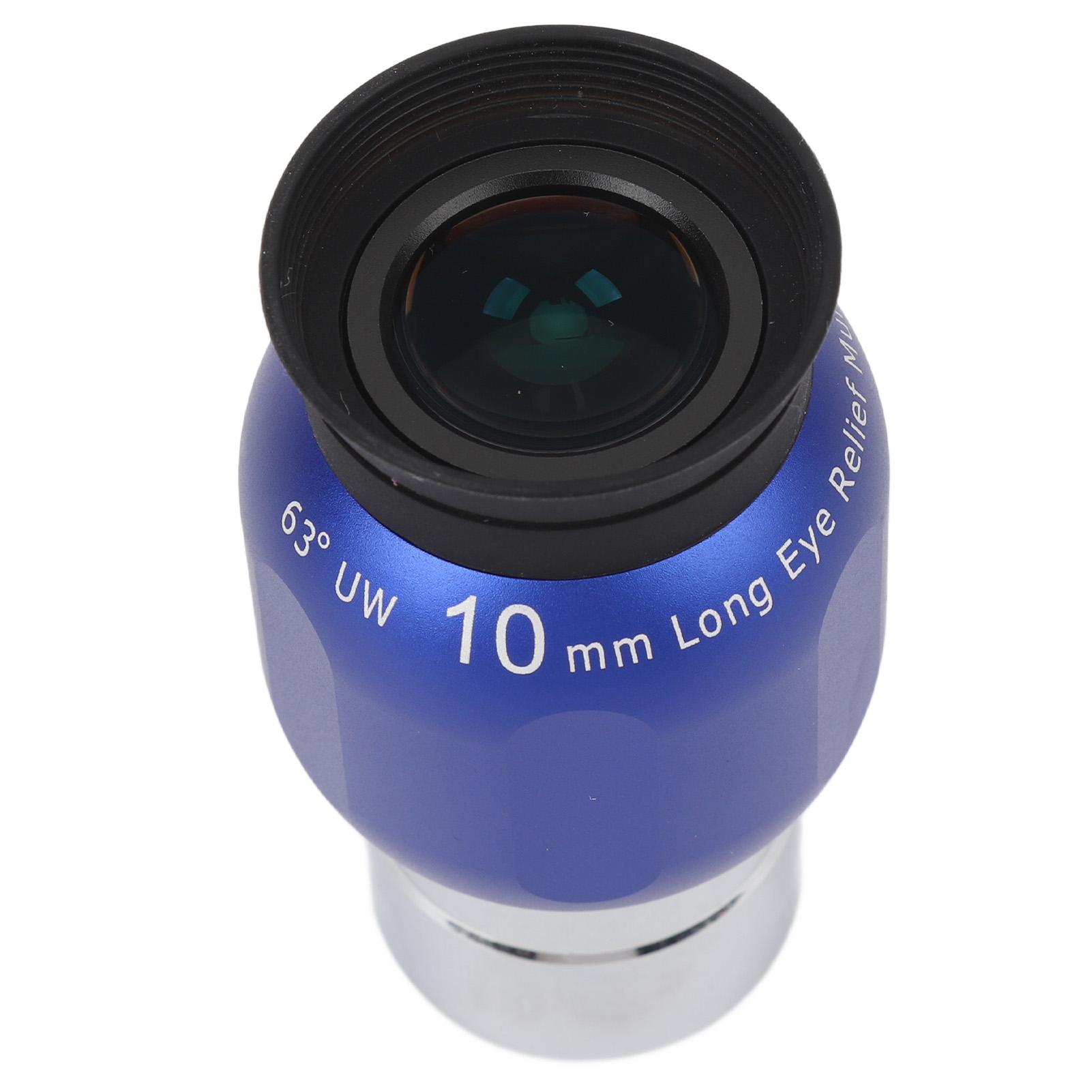 

Окуляр телескопа 10MM 1.25in Широкоугольный 63 градуса Алюминиевый сплав Высокое разрешение Полностью многослойное покрытие