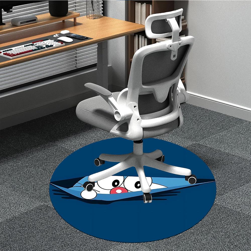 

1pc Doraemon Carpet, Round Non-Slip Durable Large Size Office Carpet, Suitable for Office yy250908036 80cm by 80cm