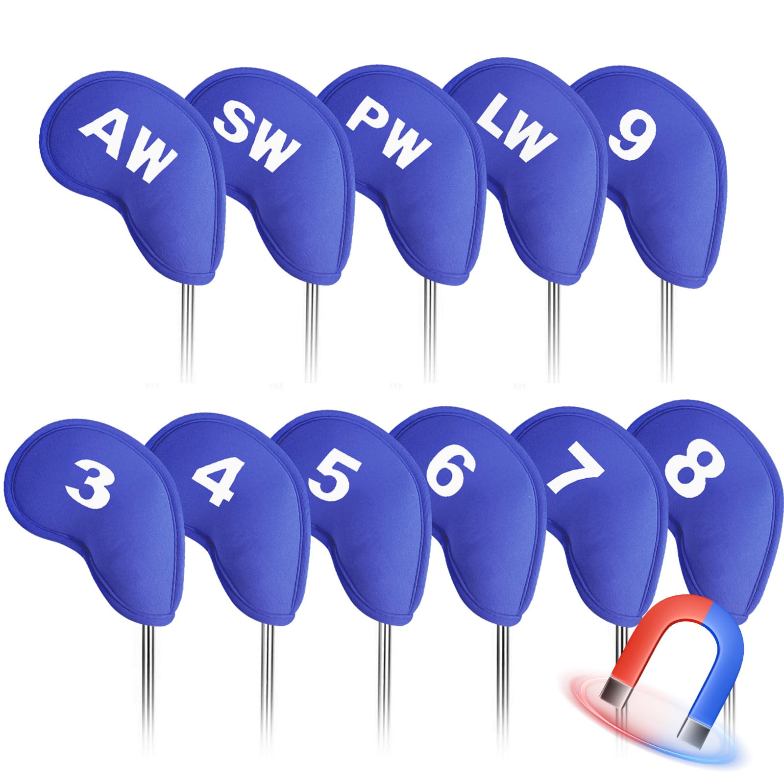 

Набор гольф-айронов с магнитными чехлами для защиты головки клина из неопрена, 11, Застежка, Чехлы, Чехлы, Материал, Легкий, Пронумерованные, Чехлы,