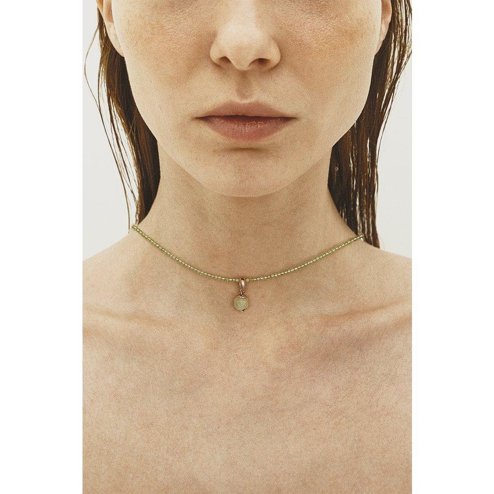 [Hazina] 2mm Peridot Necklace - Peridot