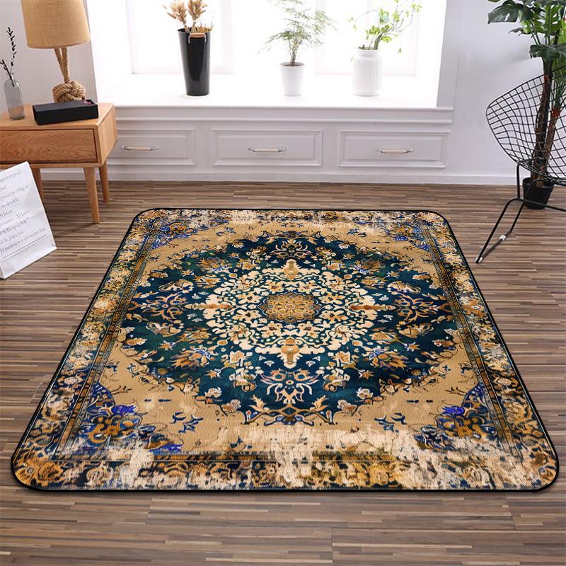 Vintage Persian Carpets Soft Large Rug for Living Room National Home Floor Mat Ancient Homestay Decor