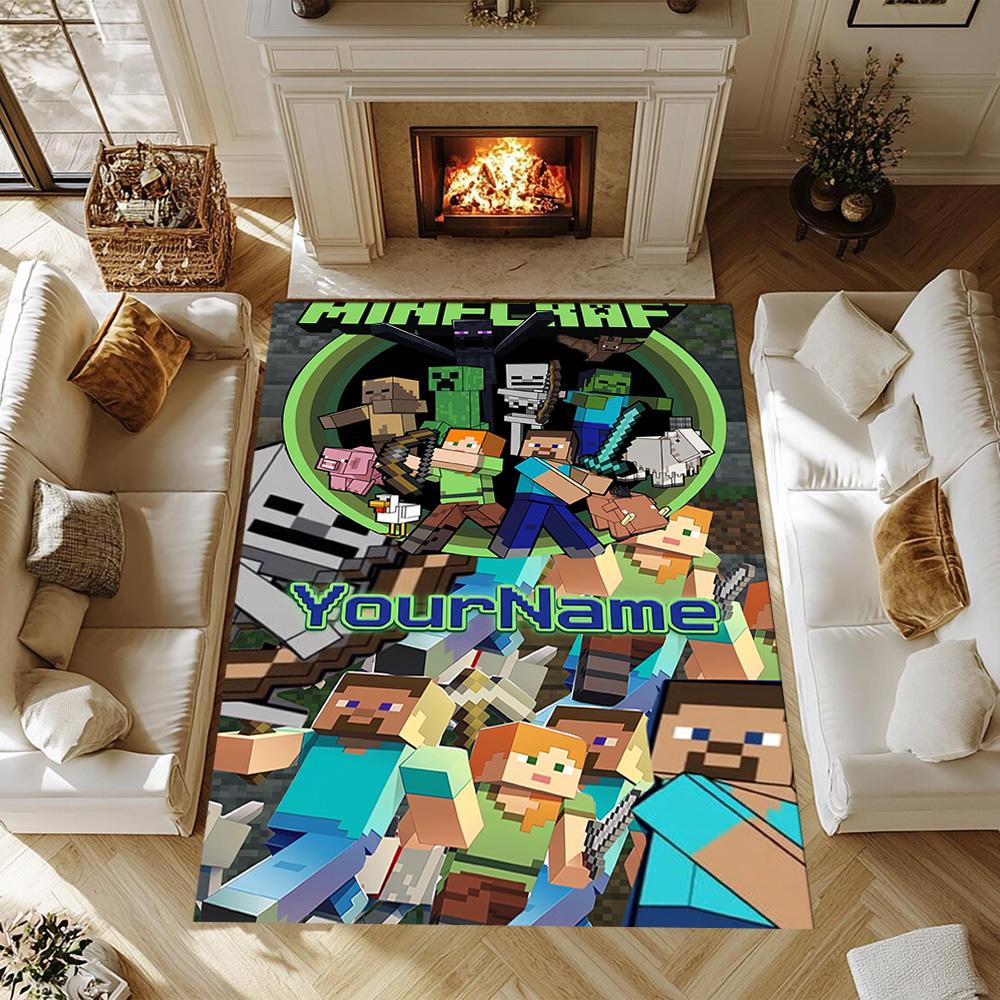 Minecraft 97 Personalized Text Carpet Perfect for Dormitory Bedrooms Decorate room Playrooms Antislip Carpet Office home decor