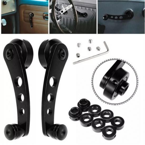 2PCS Universal Car Manual Door Window Winder Crank Handle with Mounting Hardware