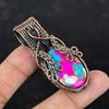 Cotton Candy Turquoise Pendant Copper Wire Wrapped Pendant Beautiful Gemstone Jewelry Handmade Pendant Copper Wire Jewelry Anniversary Gifts