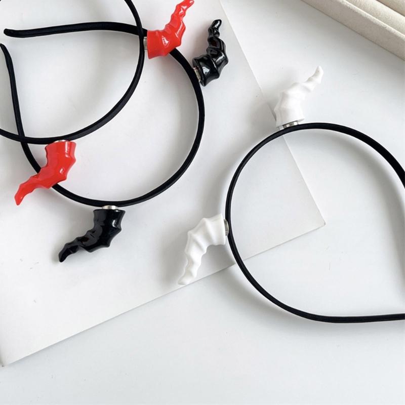 Devil Horn Hairband For Halloween Costume Parties Detachable Horn Hairband Hair Styling Accessory For Adult Kids Party