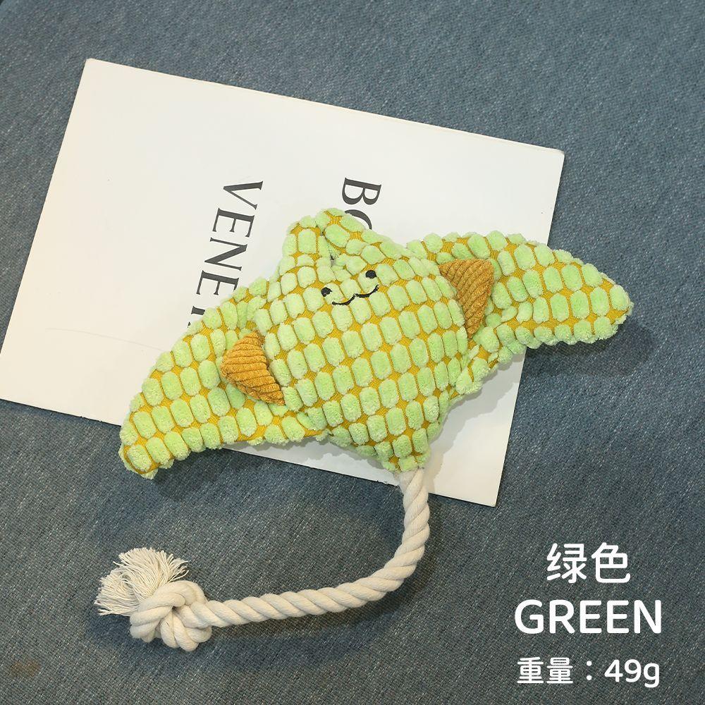 Jouet pour chien en peluche raie, couineur, résistant à la mastication, nettoyage des dents, série Océan, jouets pour animaux de compagnie, soulagement interactif de l'ennui pour chiens de taille moyenne à grande