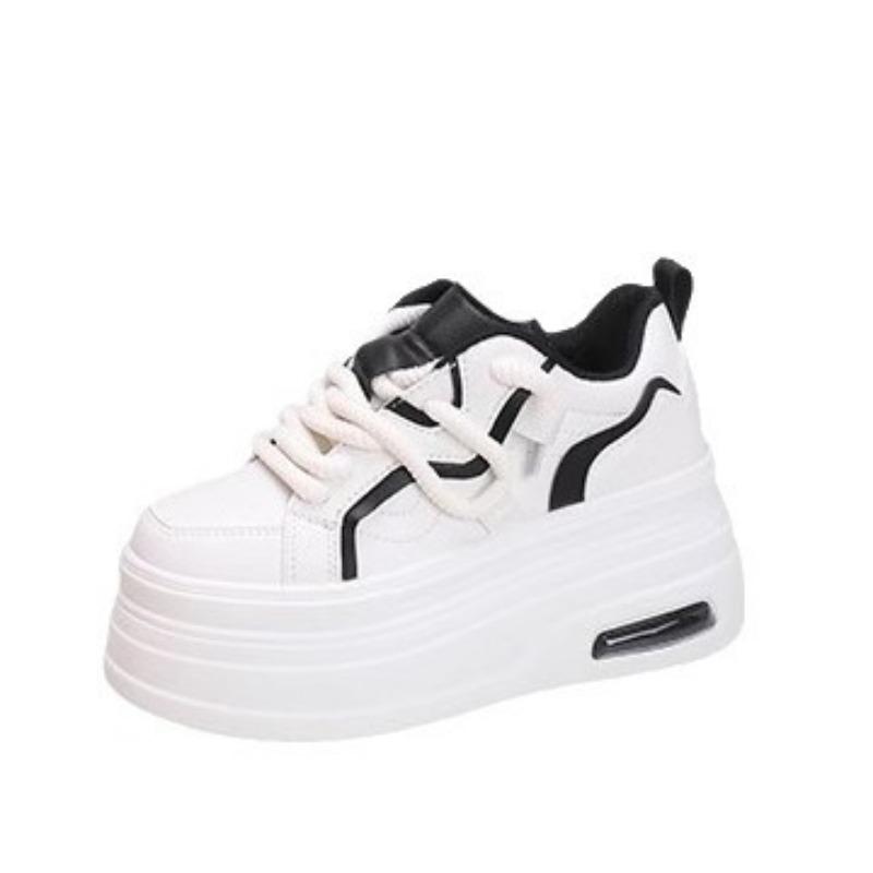 Invisible inner height increase white shoes women's new small thick-soled muffin shoes summer white board shoes women