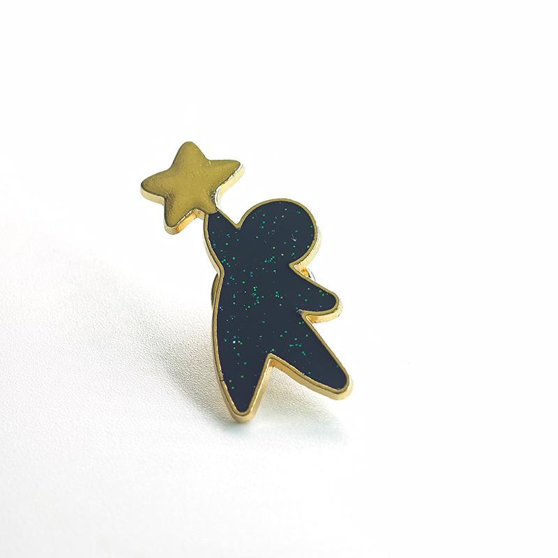 Cute Cartoon Metal Brooch - Trendy Fashion Accessory