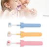 3Pcs 3 Sided Toddler Toothbrush Gentle Soft Bristles Kids Toothbrush Autism Sensory Toothbrush for 2 to 12 Years Old Children
