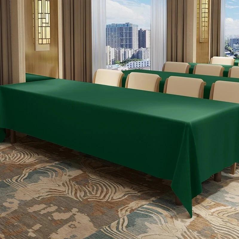 Solid Color Conference Staff  Tablecloth Rectangular High-grade Exhibition Activity Table Cloth Banquet Exhibition Table Skirt