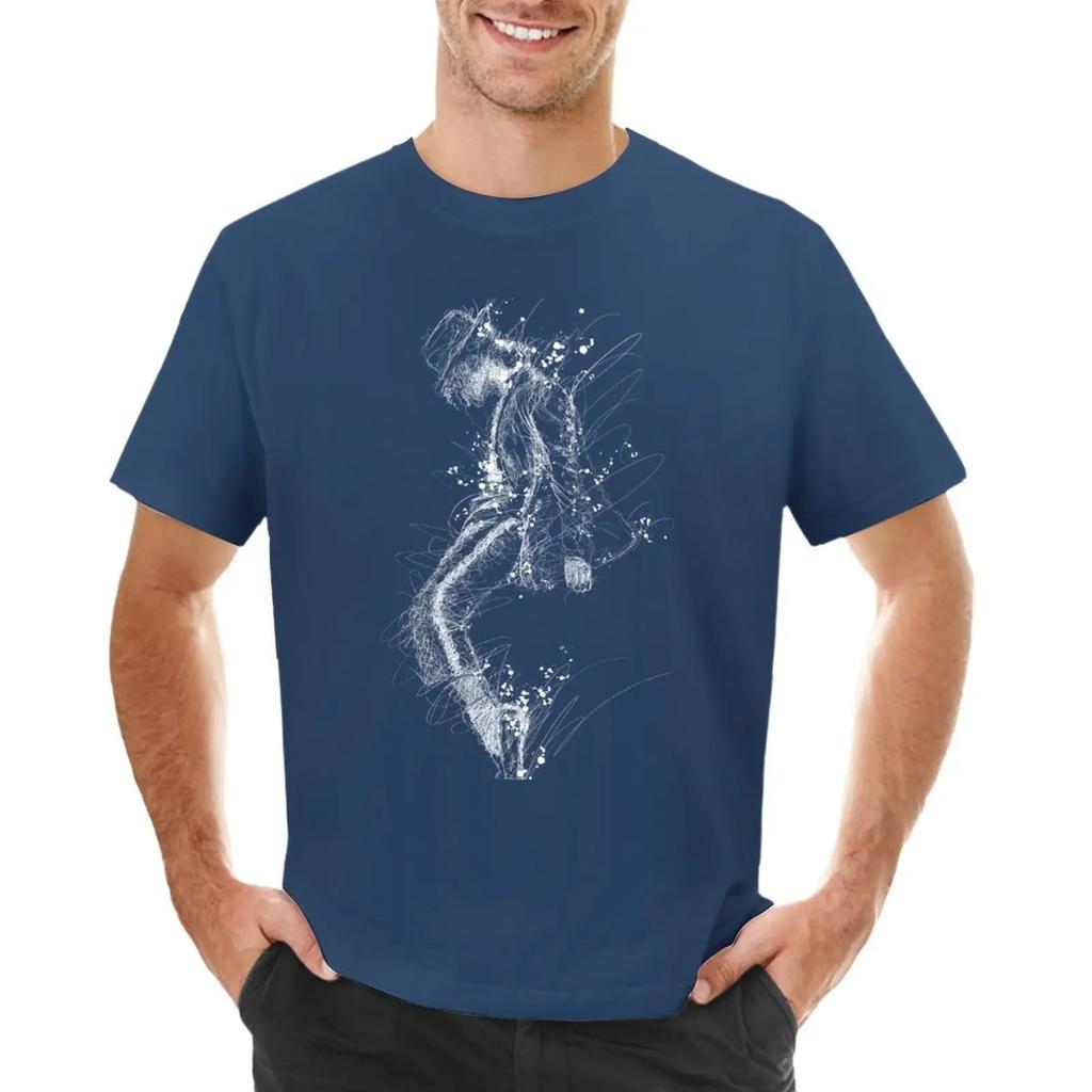 Michael Jackson MoonWalk Scribble Art T-Shirt customs korean fashion mens clothing