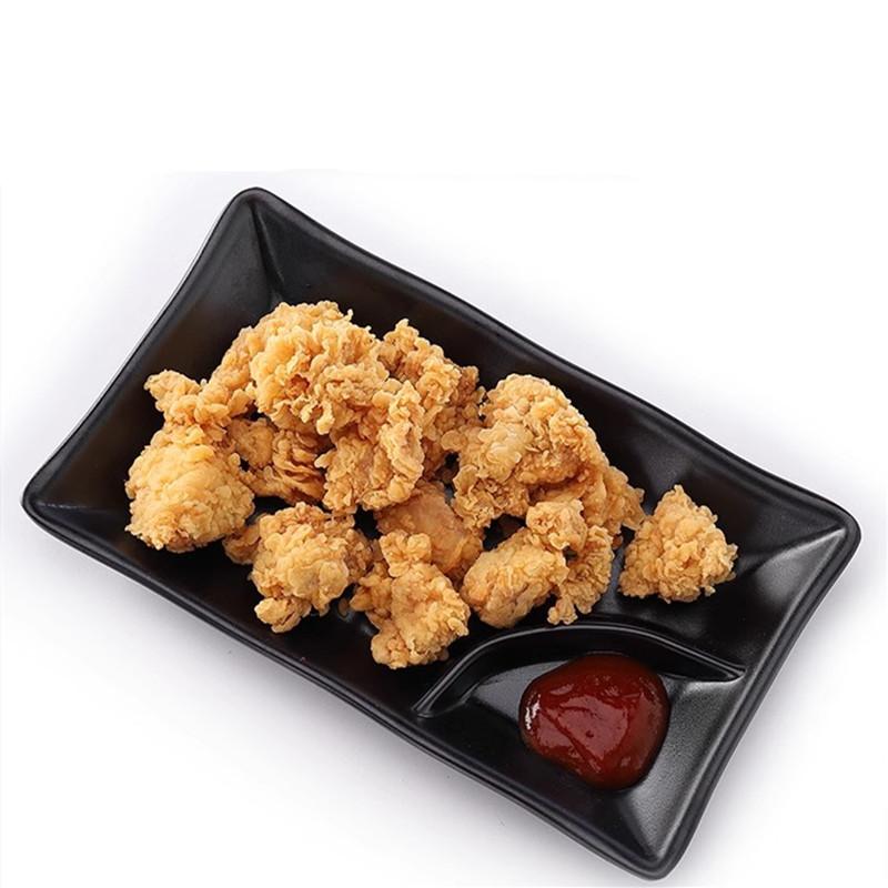 1PC Black Scrub Barbecue Meat Sushi Plate Not Easily Broken Melamine Cutlery Fruit Dessert Storage Plate Kitchen Accessories