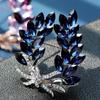 1PC Women's Fashion Trend Leaf Crystal Flower Brooch Outdoor Travel Fashion Dressing Banquet Party Festival Gift
