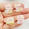 10Pcs Cute Cartoon Drink Drinks, Ice Cream, cats Flatback Resin Scrapbooking Crafts Fit Phone Case Decoration DIY Hair Bows