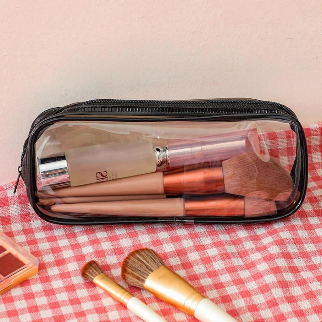 Transparente Federtasche, Transparente Prüfungs-Federtasche, Wasserdichte PVC-Reißverschluss-Kosmetiktasche, Reisegepäck-Tasche Make-up