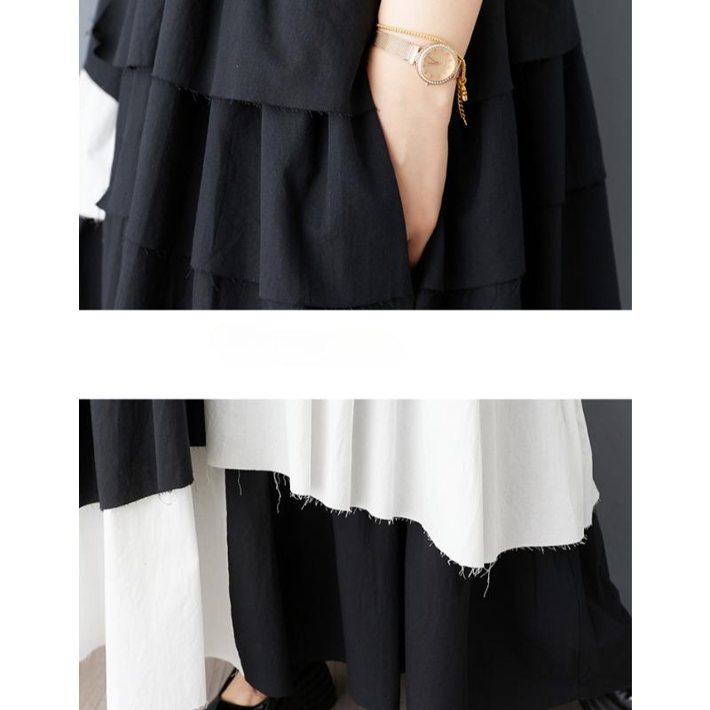 DIMANAF New 2025 Women Plus Size Spring Summer Dress Vintage Casual Sleeveless Oversized Basic Loose Belt Dress