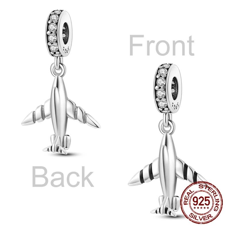 Inlaid Zircon Charm Beads Copper Color Love Heart Snake Dangle Fit Original Bracelet Charms Pendant Jewelry