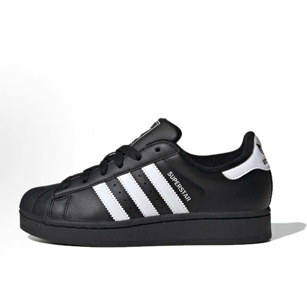 Adidas Originals Superstar 2 Starry Dot Abrasion Resistant Low top Skateboard Shoes Unisex Black JI0079(Team935-)
