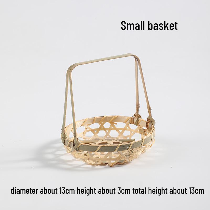 Handmade Bamboo Woven Basket - Tea, Pastry, Fruit Tray, Creative Wedding Basket