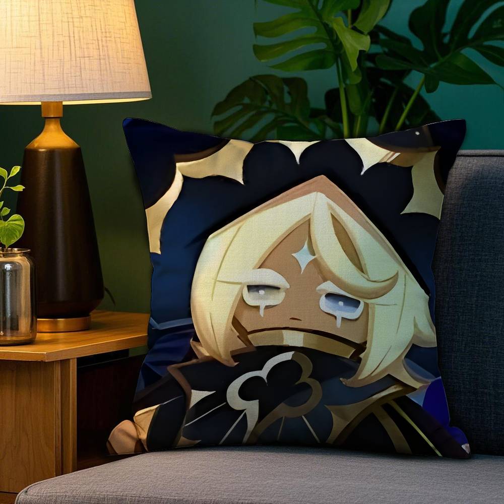 Game C-Cookie Run Kingdom Pillow Case Sofa Living Room Bedroom Double-sided Printing Square Cushion Nap Time Cushion Cover