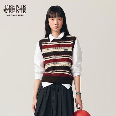 Women's Striped Bear Knit Sweater