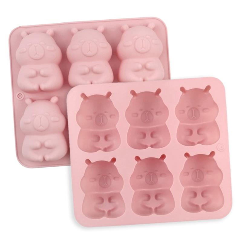 Kapibara Ice Tray Silicone Mold Diy Chocolate Biscuit Mold Baking Tool Candy Mold Gift
