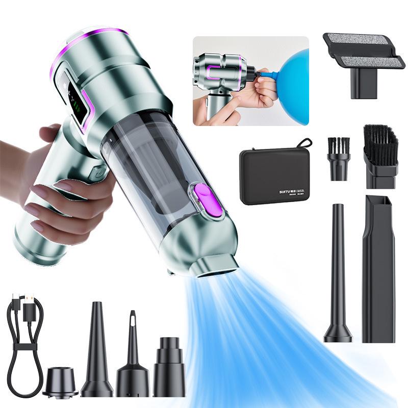 Handheld Brushless Motor Car Vacuum Cleaner with LCD Display, Suction, and Blower
