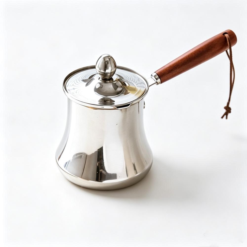 Stainless Steel Turkish Coffee Pot 250/350/550/720ml Milk Pitcher Butter Warmer  Brewing Tea