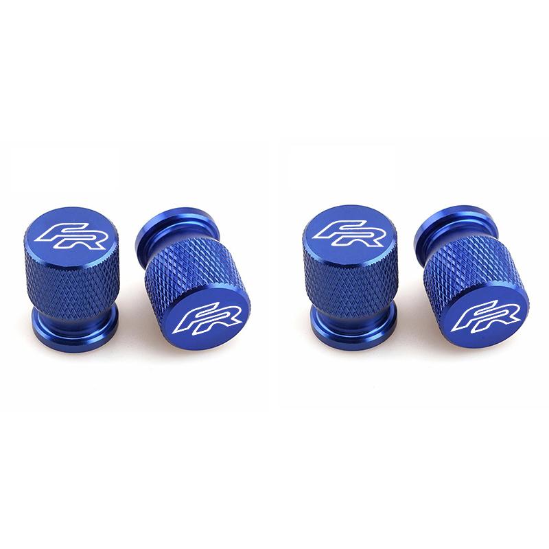 4Pcs/Set FR Emblem Aluminum Car Wheel Tire Valve Caps Dust Covers Rim For Seat FR Ibiza Altea Leon Cupra Cordoba Alhambra Arosa