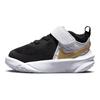 Nike Team Hustle D10 TD Black White Metallic Gold Baby Sneakers Photon-Dust CW6737-002