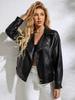 New Slim Fit Leather Motorcycle Jacket for Women - Spring & Autumn