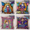 Jungfrau Maria Kunst Kissenbezug Dekoration Kawaii Cartoon Kinder Sofakissenbezug Zuhause Auto