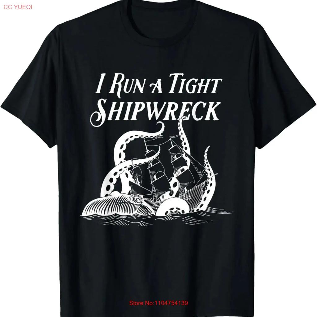 I Run a Tight Shipwreck Vintage Nautical Style Funny T Shirt Vintage Washed Soft Fashion Stretched Comfortable Slightly Casual