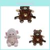 Cartoon Plush Bear Backpack For Girls Boys With Storage And Cute Animal Design