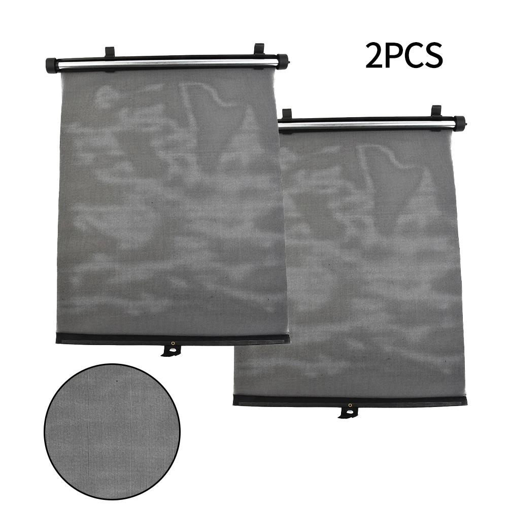 40*60cm Car Roller Shades Black Curtain Retractable Roll Shield Privacy Protection Side Window Suitable For All Cars