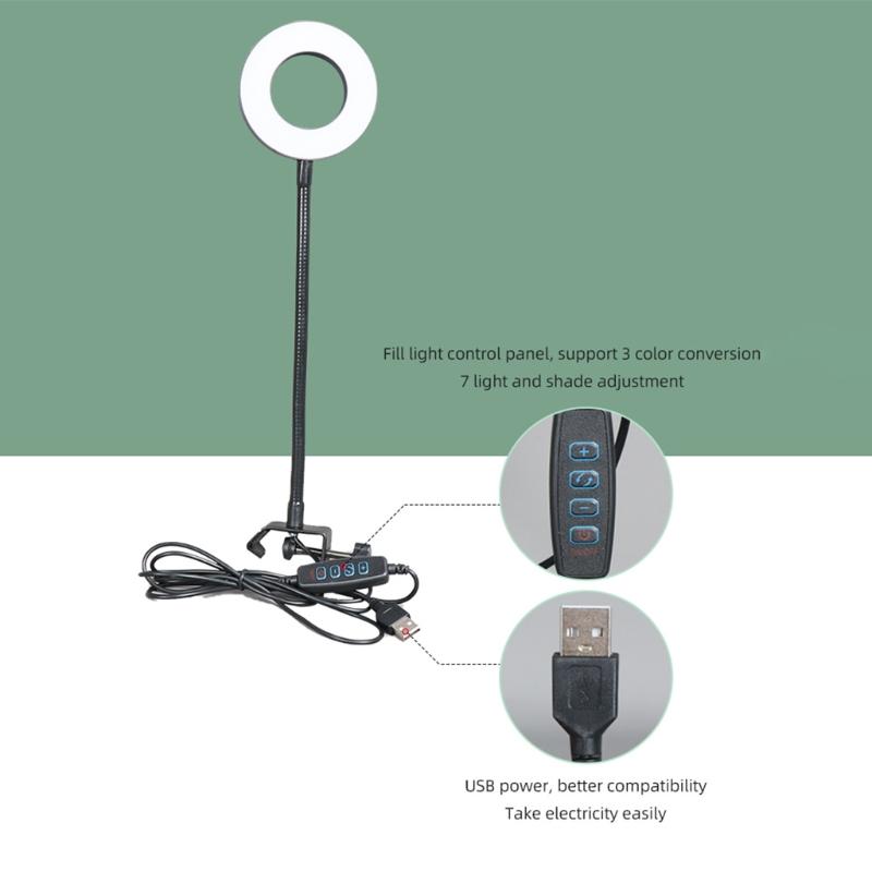 Portable Kits Microphone Desk Arm Stand Mount Smartphone Clip Mic Holder with Tripod Mic Arm 180 Degree Rotation