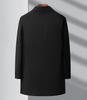 Winter Mid-length Business Coat for Middle-aged Men with Warm Mink Velvet Lining
