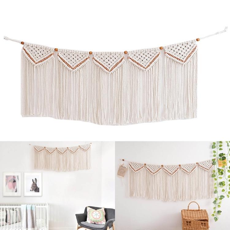 Macrame Wall Hanging Tapestry Hand-Woven Curtain for Home Bedroom Decoration