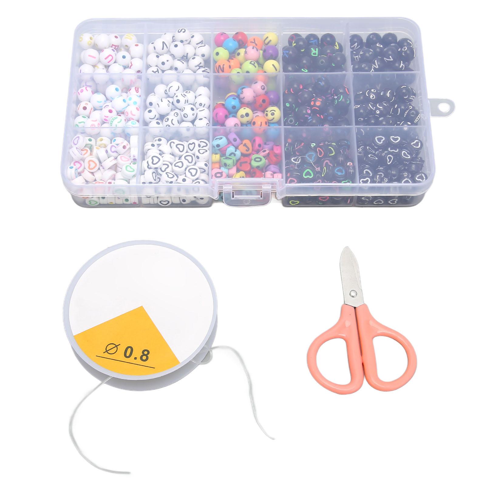 Children Letter Beads Set Acrylic Alphabet Number Beads for Bracelets Necklaces DIY Decoration Gift