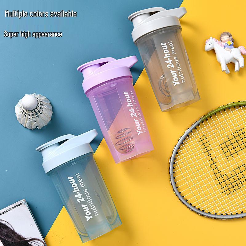 500ML Portable Protein Shake Blender Cup - 24-Hour Fitness Sports Large Capacity Shaker