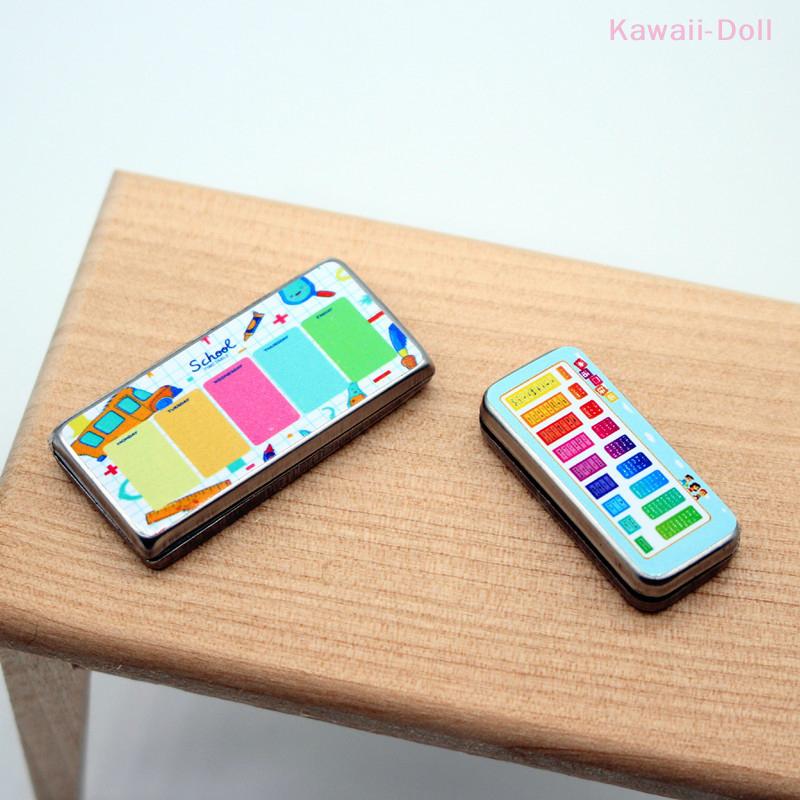 Dollhouse Stationery Pencil Case Organizer Box 1:6/1:12 Stationery Box Pencil Box Model Accessories Kid Pretend Toys