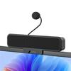 Promotion-USB Speaker Bar Desktop Laptop Computer Speaker with Removable Microphone, Easily Clamps To Monitor