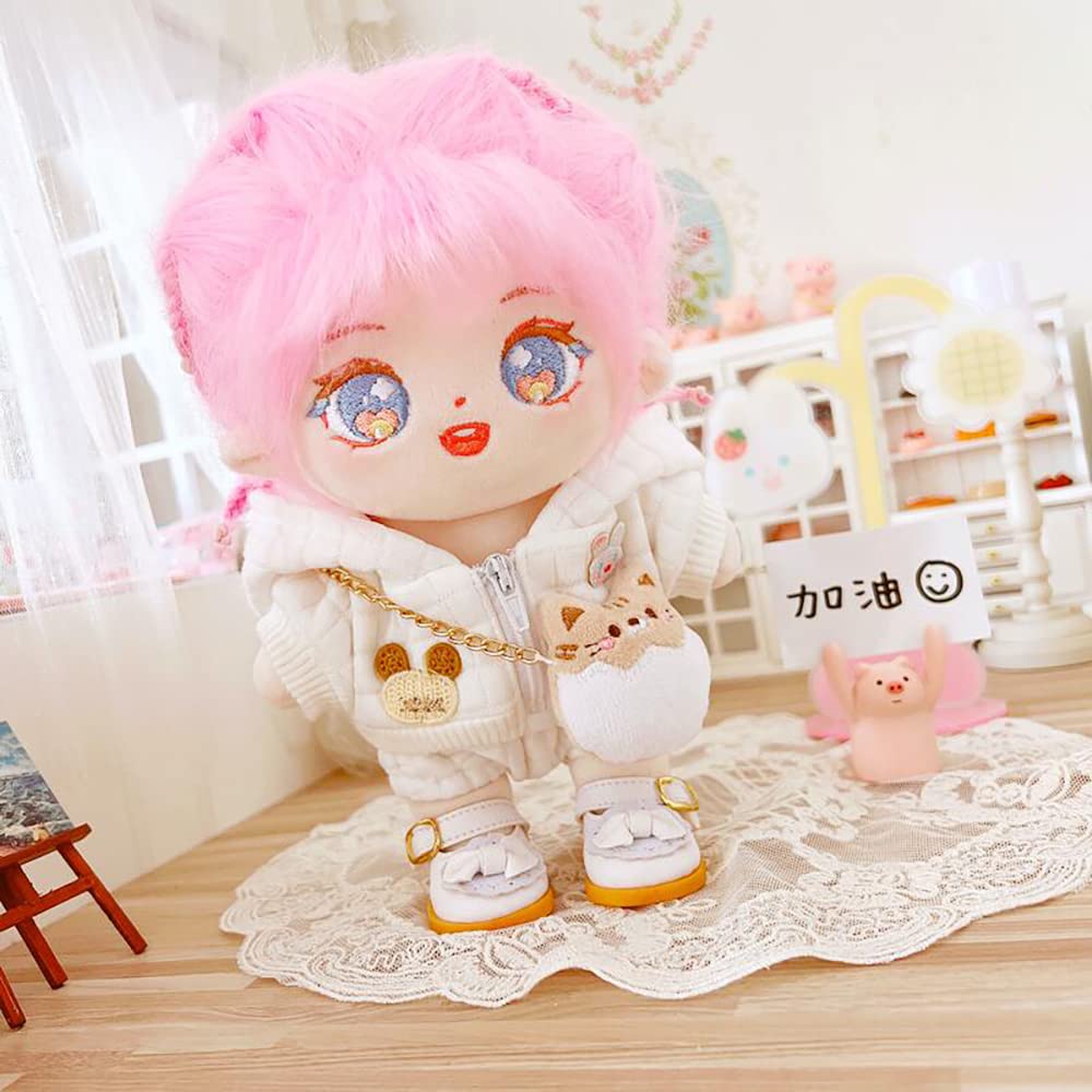 niannyyhouse 20cm Doll Clothes - Bunny Outfit Set: Hoodie, Pants, Dress-up, Cotton Doll Clothes, Plush Toy Clothes