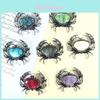 Shell Crab Brooch Pin With Electroplated Finish For Fashionable Office Wear
