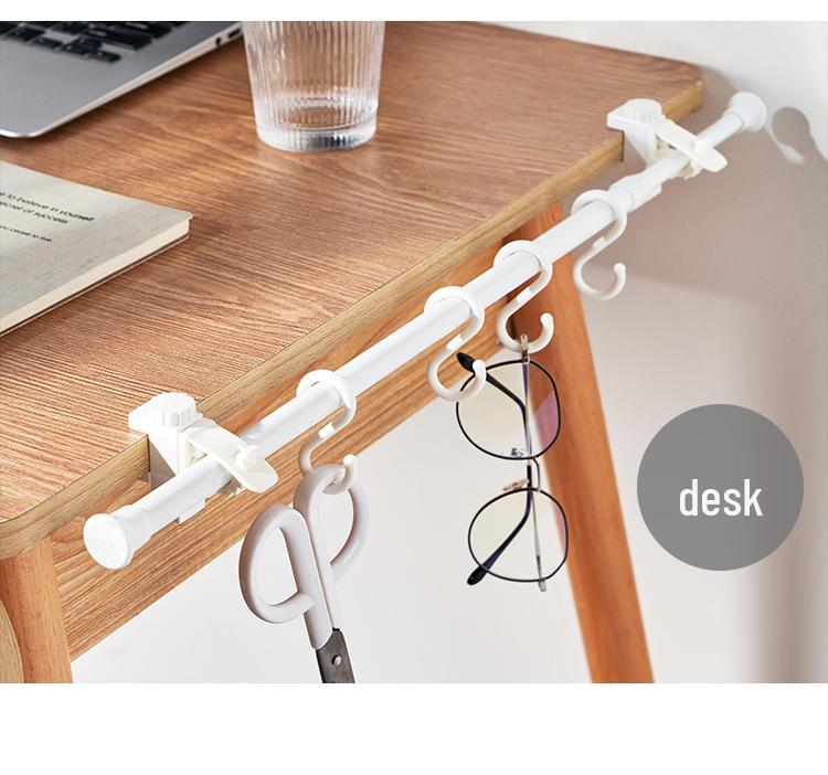 No-Drill Adjustable Curtain Rod and Towel Holder Clips