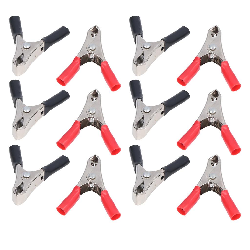 50 Sets Crocodile Clip Insulated Battery Cable Clamp 10A Tool Kit for Testing Equipment