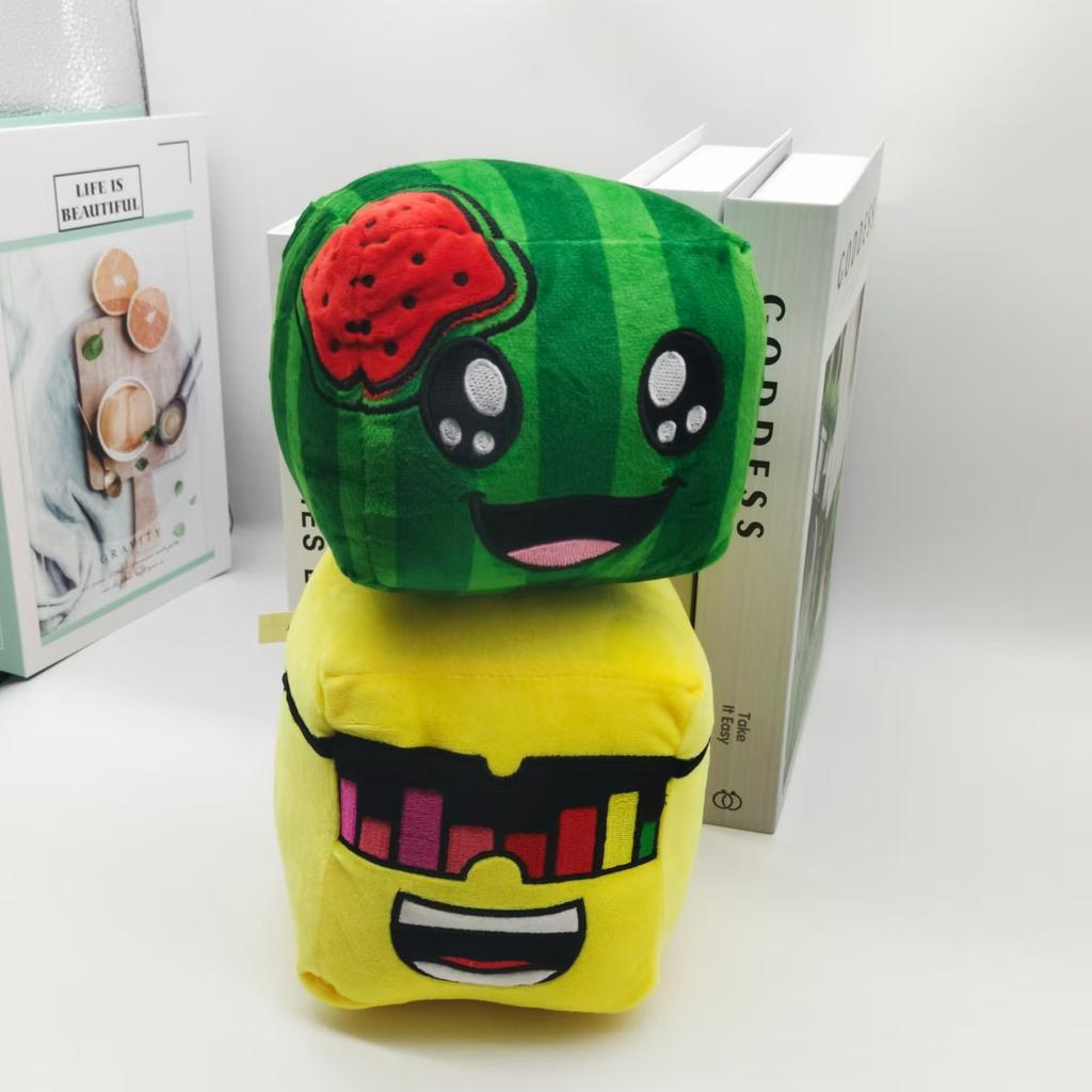 Peluche Carino Sole e Melone Morbido Cartone Animato Anime Bambola Imbottita Regalo di Compleanno Per Bambini Adulti Decorazione Stanza
